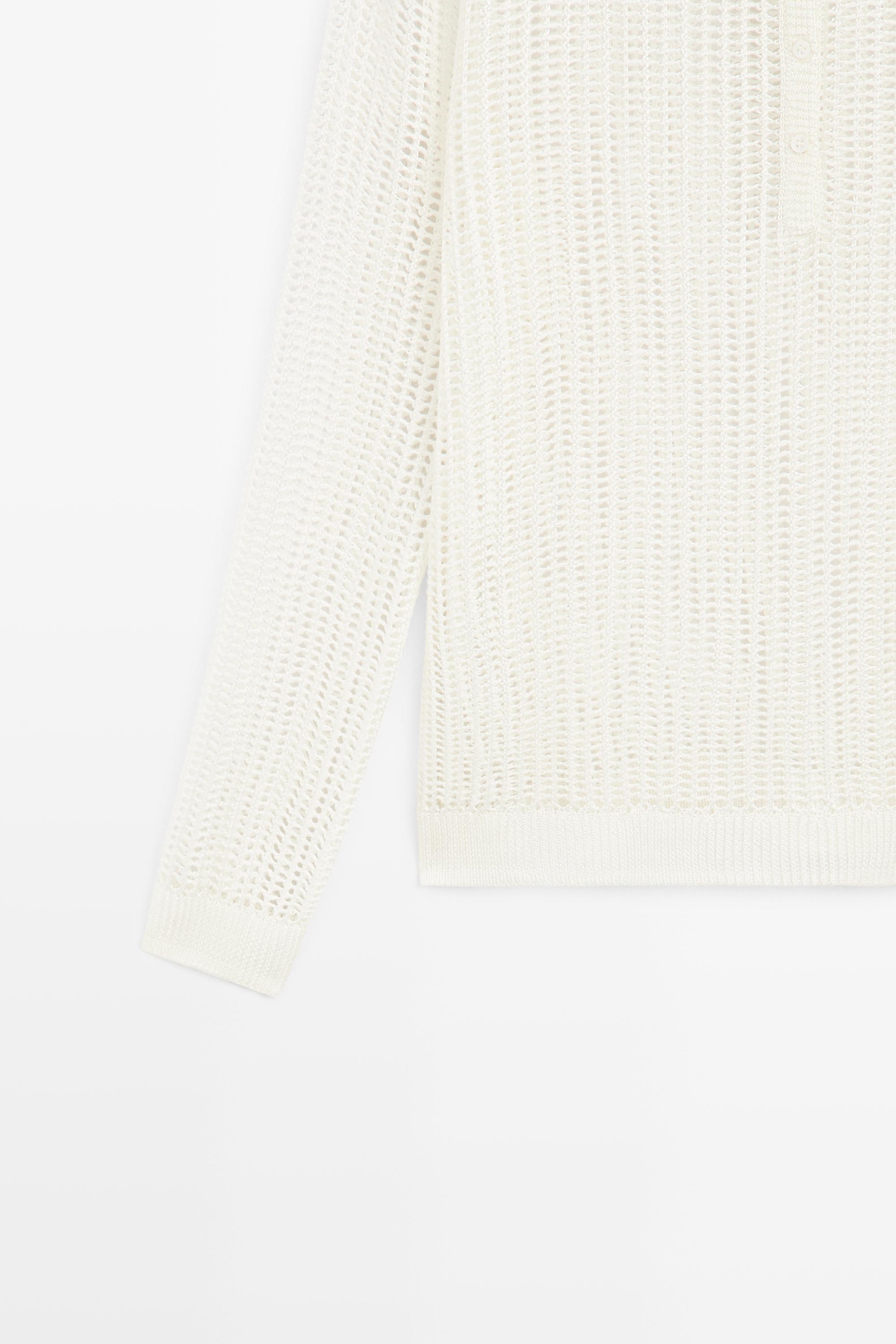 Pull en maille ajourée boutonné - STUDIO